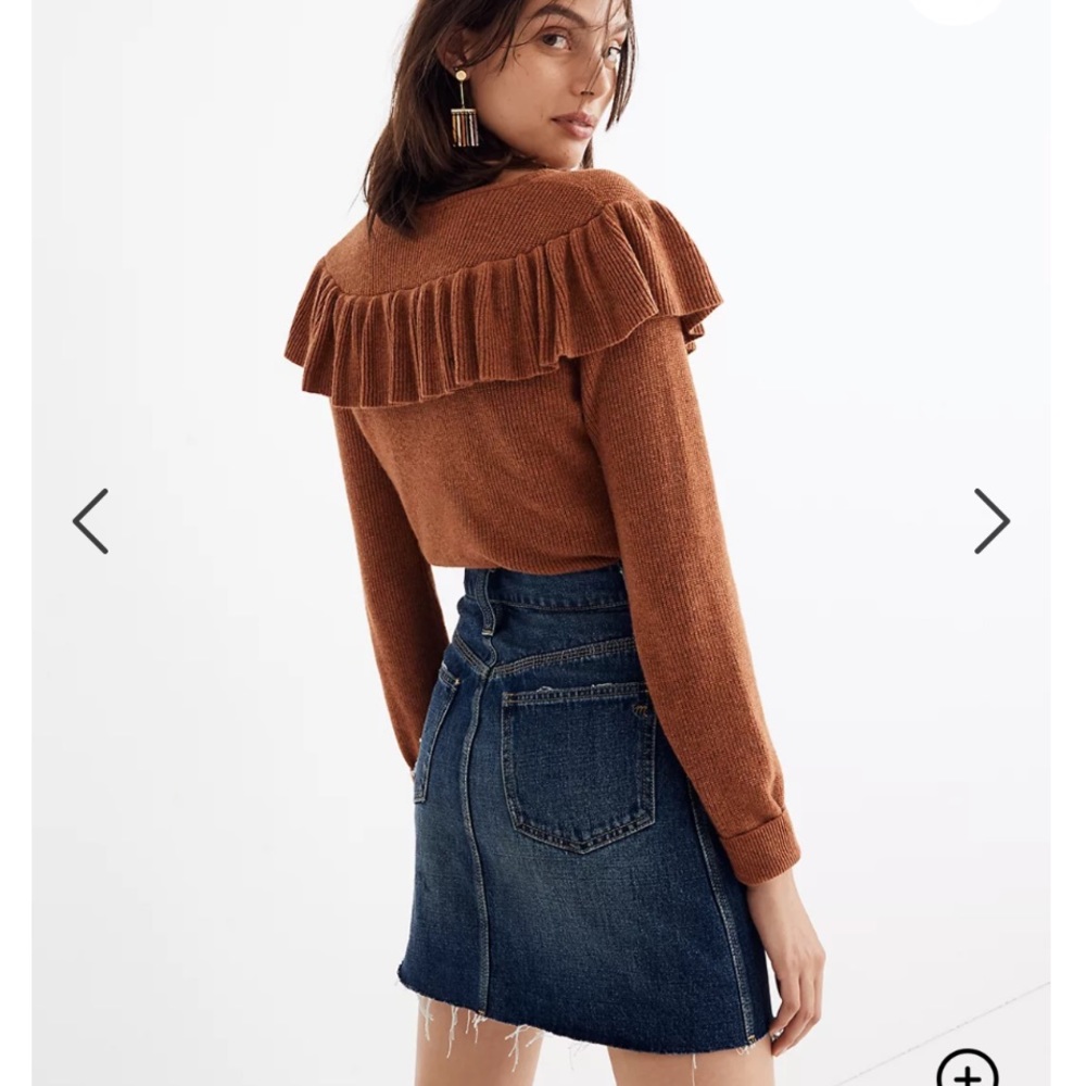 4. Madewell Rigid Denim Mini Skirt Reworked Edition - Picture 6 of 11